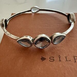 Silpada Sterling Silver and Shimmering “Admire” Bangle Bracelet B2707